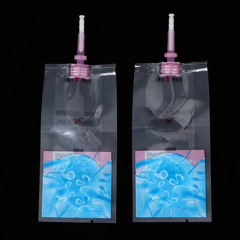 100pcs 40ml Disposable Plastic Pig Sheep Cow Insemination Semen Bag