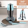 Kitchen Cooking Utensils Set, Non-Stick Spatula Set with Rotating Stand,