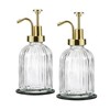 SheeChung Clear Glass Soap Dispenser, 12 Oz Liquid Hand Soap