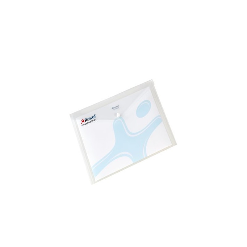 Rexel Popper Wallet A4 with Durable Polypropylene, White, Pack of