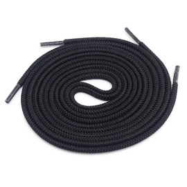 NEXARY Elastic Shoelaces, Round Laces, Woven + Rubber (Medium 47.2 inches (120 cm), Black