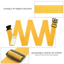 Luxebell Luggage Straps Suitcase Belt Travel Accessories Heavy Duty Strap 4-Pack 6.56ft