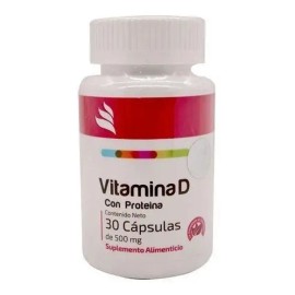 Vitamina D con Proteína Tecnonatura 30 Cápsulas Sin Sabor Suplemento                                                                                  