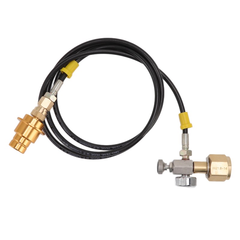 Soda Maker Adapter Hose Kit 1.5m Black Hose with Gold