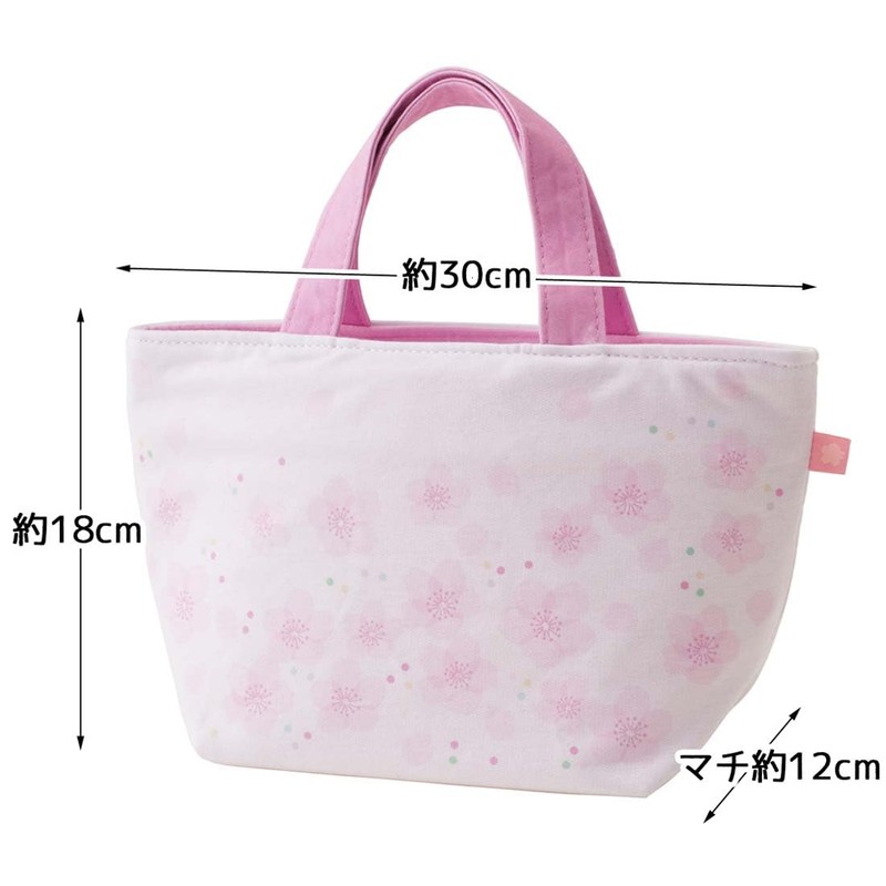 Skater KNB1N-A All Smile Lunch Bag, Sweat Fabric, Cherry Blossom