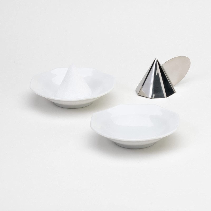 CERAMIC Arte Salt Set (2 White Octagonal Salt Plates, Octagonal