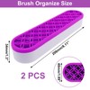 GDFYMI 2Pcs Silicone Makeup Brush Holders Green Purple Stand Makeup