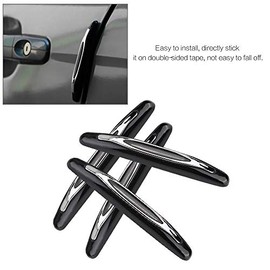 Yctze Protectores de Borde de Puerta de Coche Protector de Rayado Cubierta de moldura Tira de Parachoques de Esquina Protector de rasguño anticolisión Protector de moldura de moldura （4pcs）(Negro)