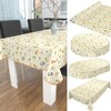 ANRO Tablecloth, Oilcloth, Wipeable Waxed Table Cover, Washable Tablecloth