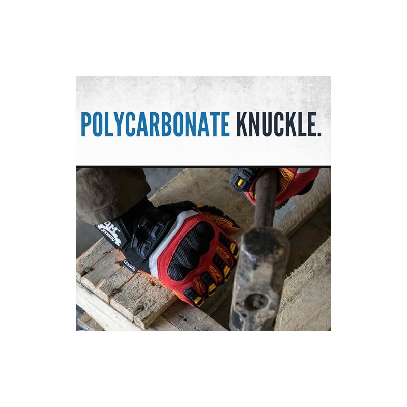 Cestus DM Hybrid, Demolition Gloves, Impact Work Gloves, Polycarbonate Knuckle,
