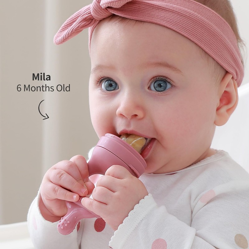 SAMiGO Baby Food Fruit Feeder and Breastmilk Popsicle Mold Set,