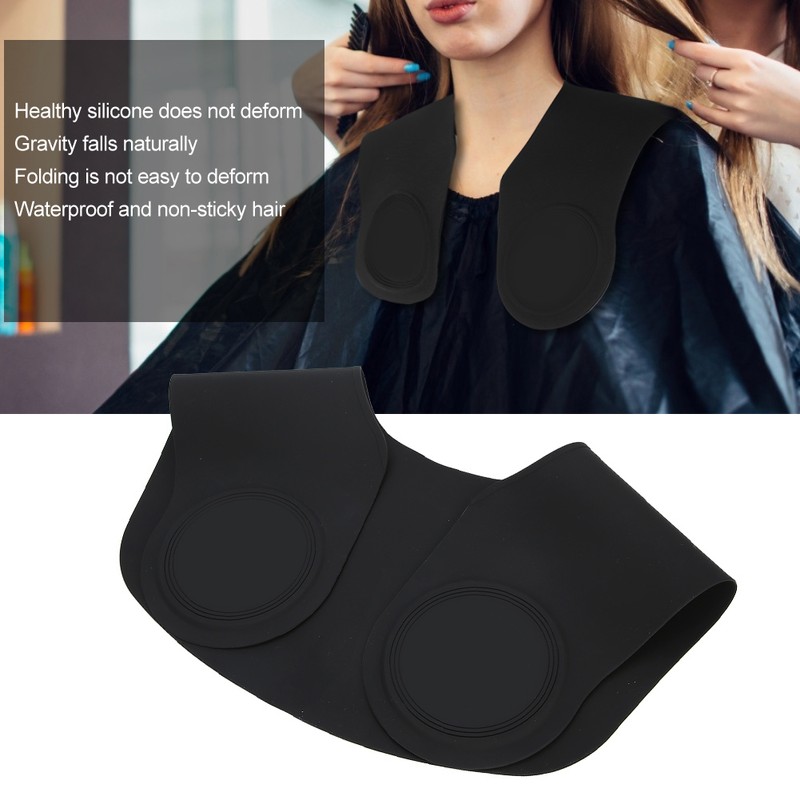 Short Length Hair Cutting Cape Waterproof Silicone Barber Hair Cape