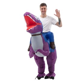 LUVSHINE Inflatable Dinosaur Costume Adult, Funny Riding T-Tex Costume for Birthday Party, Event, Outdoor