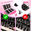 600 Pieces DIY Eyelash Extensions Set, 0.07D Eyelashes, Individual False