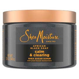 SheaMoisture Sugar Body Scrub African Black Soap for healthy, glowing skin African black soap with 24h shea moisture nutrients 12 oz