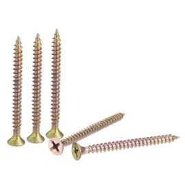 uxcell M4 x 50mm Wood Screws Phillips Flat Head Carbon Steel Color Zinc Plated Self Tapping Screws 200pcs