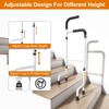 Elderly Stair Climbing Assist Cane, Adjustable Height 36-46in, Lightweight(2.6lb) &