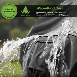 Enzeno Garden Furniture Covers，180X120X74cm Waterproof，420D Heavy Duty Oxford Fabric Outdoor Patio Table Cover with Air Vent for Chair and Table Cover