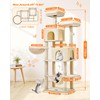 Taoqimiao Cat Tree, 66.2-Inch Cat Tower for Indoor Cats, Plush