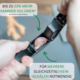 Westmark Garlic Press – Premium Graphite Edition – Includes Cleaning Element – No Peeling Required – for Garlic, Ginger etc. – Less Effort