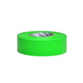 Presco PresGlo Arctic Roll Flagging Tape [5 mils thick]: 1-3/16 in. x 50 yds. (Neon Green) [NON-ADHESIVE]
