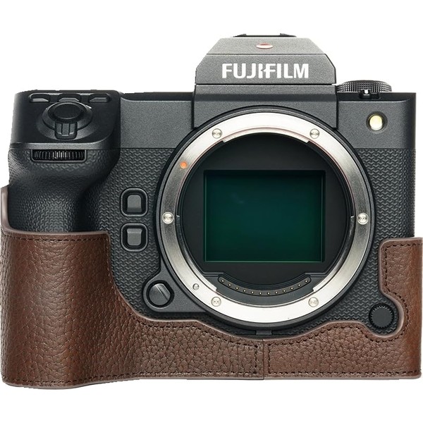 GFX 100II Camera Case, BMAOLLONGB Handmade Genuine Real Leather Half