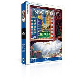 New York Puzzle Company - New Yorker Cat Nap - 1000 Piece Jigsaw Puzzle for Adults by Jean-Jacques Sempé
