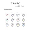 ITS4YEO 925 Sterling Silver Double Heart Birthstone Necklaces Silver Necklace