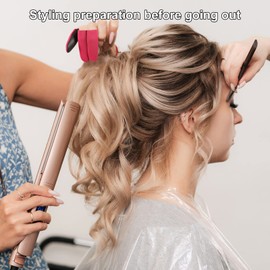 6 protectores térmicos de alta resistencia al calor, para rizar, planchas planas, varitas, secadores de pelo, protector de calor, color negro y rojo rosa, pulgar y 2 dedos