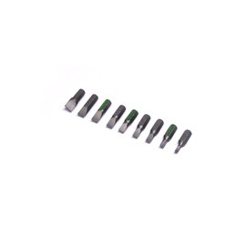 Barnwell Set of 9 Flat Slotted Head Screwdriver Bits 3mm 4mm 4.5mm 5mm 5.5mm 6mm 6.5mm 7mm & 8mm