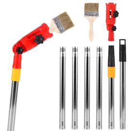 Multi-Angle Paint Brush Extender Holder, 1.7m Paint Roller Extension Pole with Paint Brush,Lightweight Aluminum Telescopic Pole,Universal Extension Pole Attachments for High Ceiling and Cleaning Tools