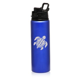 MIP 25 oz Aluminum Sports Water Travel Bottle Sea Turtle (Blue)