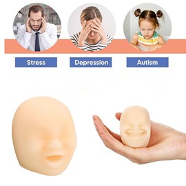 MSRRTUSY Funny Human Face Emotion Ball for Adults,Scented Soft Stretchy Fidget Toys,Fidget Sensory Toy Relief Toys,Stress Relief Squeeze Ball,Anxiety Relief,Christmas,Easter Egg,Classroom Prizes