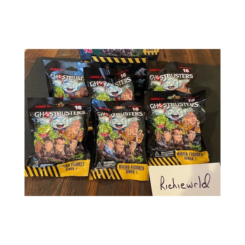 Mattel Toys FULL DISPLAY of 24 GHOSTBUSTERS CRYPTOZOIC MICRO FIGURES-VHTF