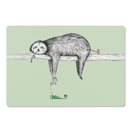 Ligarti® Breakfast Board (Wood) I Chopping Board in 22 x 15 cm Made in Sweden and Dishwasher Safe I Sustainable Breakfast Board, Wooden Board (Sloth)