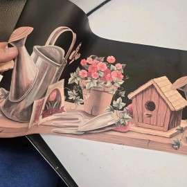 Brewster Home Fashions Wallcrown Ltd Birdhouses Flowers Seeds Wall coverings Boarder Rcg96