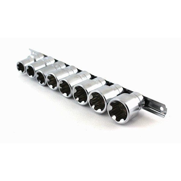 TEMO 8 pc Torx Plus 18-32EP Socket 1/2 Inch Square