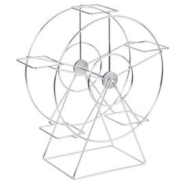 G.E.T. 4-92065 14.5 x 7 Ferris Wheel, 18.5 Clipper Mill, Metal, Chrome (Metal Basket Sold Separately)
