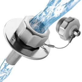 EDIETH RV Water Inlet Replacement, All Metal RV City Water Inlet with Check Valve, RV Water Fill Inlet,RV Water Inlet Connection for Camper RV Motorhome &Trailer Marine