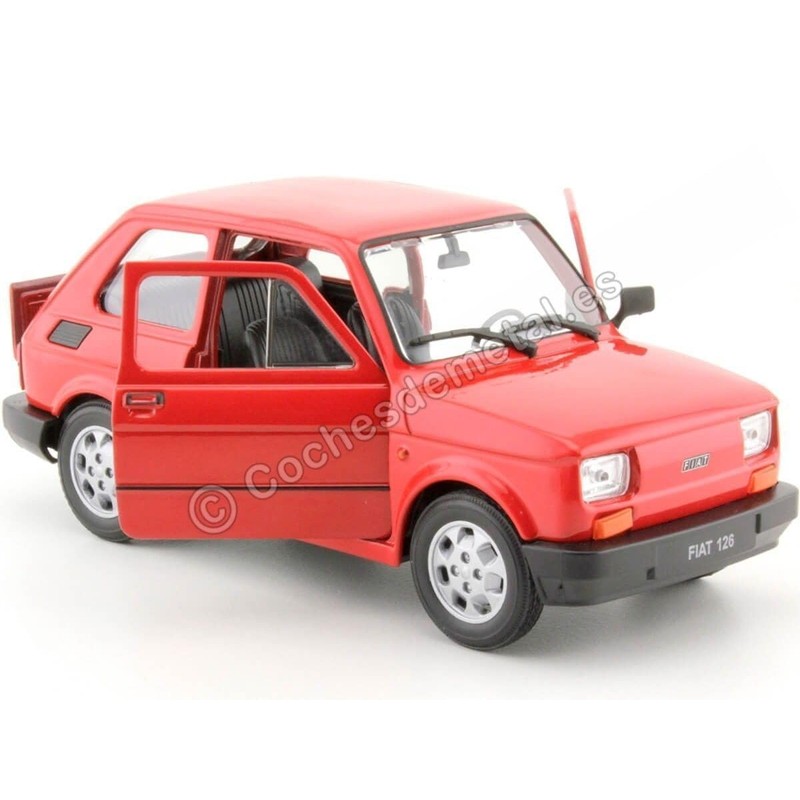 Fiat 126, rot, 0, Modellauto, Fertigmodell, Welly 1:24