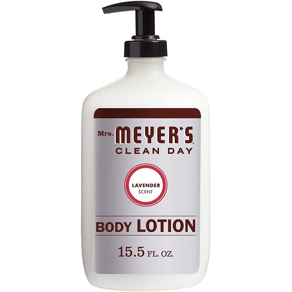 Mrs. Meyer's Clean Day Body Lotion, Long-Lasting, Non-Greasy Moisturizer, Cruelty Free Formula, Lavender Scent, 15.5 oz