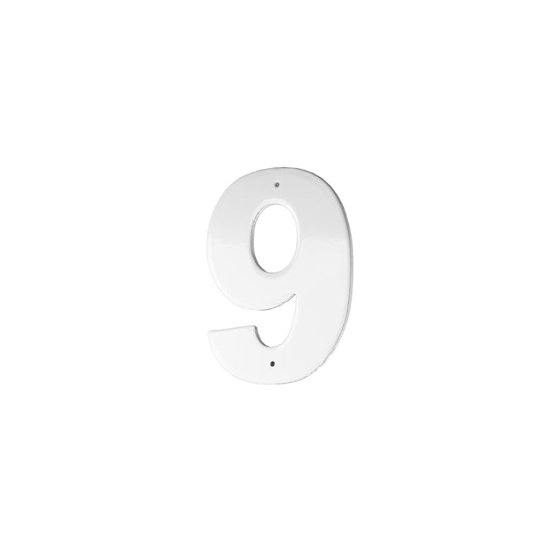 Montague Metal Products HHN-4-W-9 4" Aluminum Outdoor Plaque, Medium, White