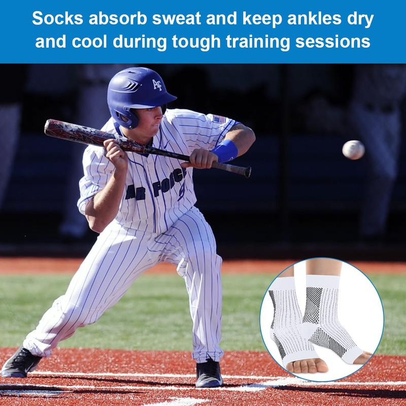 JSKWIKE 4 Paare Sprunggelenkbandage Knöchelbandage Kompressionssocken damen herren für Plantarfasziitis