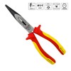 S&R VDE Long Flat Nose Pliers 200 mm Series 1000V