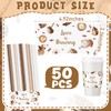 Jingmore 50 Pcs Coffee Bridal Shower Cup Sleeves Love Is