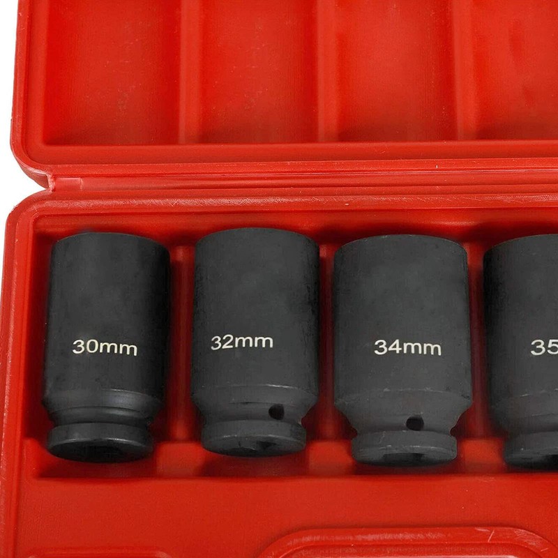 5pc 1/2" Drive 12 Point Drive Deep Spindle Axle Nut