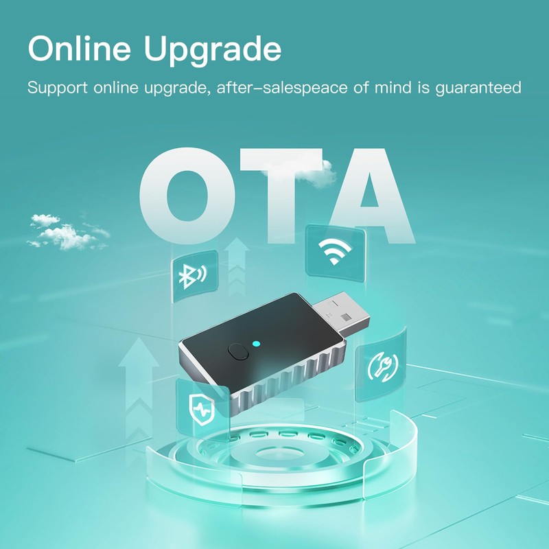 RAINDROPS Mini Wireless CarPlay Adapter for Carplay & Android Auto,2-in-1