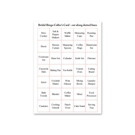 InvitationHouse Romantic Floral Bridal Bingo Game - Bridal Shower Prefilled Bingo - Set of 24 Cards (Faux Gold on White)