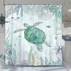 Sea Turtle Shower Curtain - Nautical Beach Underwater Decorative Shower