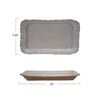 Creative Co-Op Stoneware Platter with Ruffled Edge, White